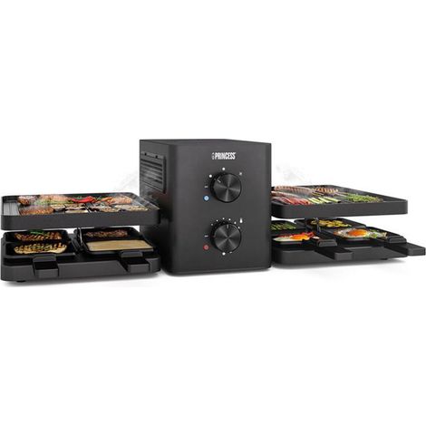 Princess Raclette Purify, 8 Personen, integrierte Luftreinigung de System, einstellbarer Thermostat, spülmaschinenfeste Teile, Antihaftbeschichtung, Cable de 2m, 162660 (1/5)