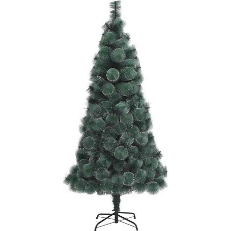 Albero di Natale Albero natalizio Albero festivo Artificiale con Supporto Verde 180 cm PET (1/5)
