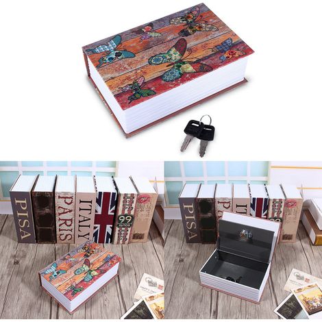 Coffre-Fort Diversion Caméléon Dissimulé: Dictionary Secret Sécurité ABS+Aluminium 500g (18x11.5x5.5cm) avec 2 Clés pour Argent Bijoux Voyage (1/4)