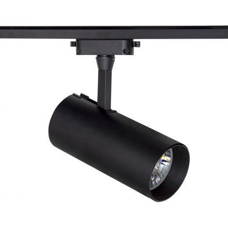 Foco para carriles adonis (2 hilos) 1x35w led 2200lm 2700k 24° l.8xan.8xal.24cm aluminio negro