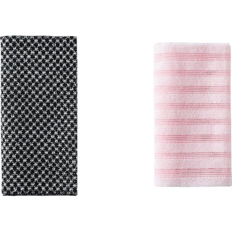 Lot de 2 serviettes de bain exfoliantes antibactériennes pour le corps (1/3)