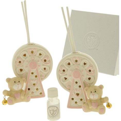 ETM Diffusore Orso Benny Rosa H 10 Cm con Scatola 1 Pz