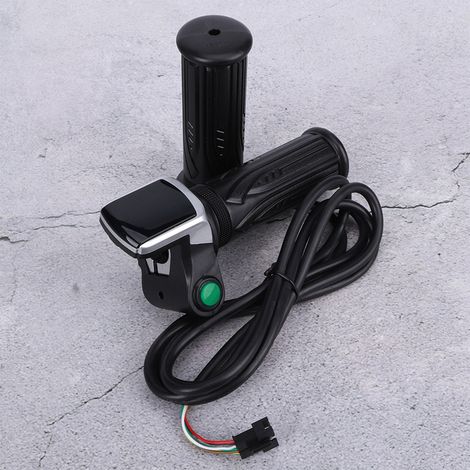 Poignée d'accélérateur LCD 6 fils avec indicateur de batterie et interrupteur pour vélo électrique 36V (1/5)