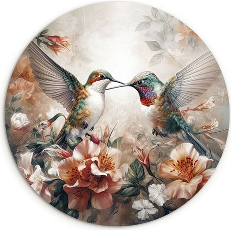 LE TABLEAU Colibri - Oiseaux - Fleurs - Nature Tableau Décoration Murale 30x30 cm (1/5)