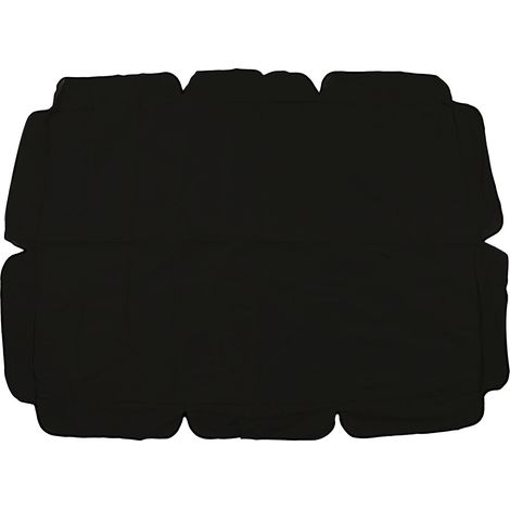 Toile de rechange imperméable pour balancelle d'extérieur, tissu Oxford 420D enduit d'argent, noir (1/5)