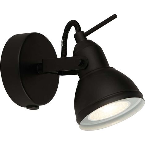 Wandleuchte Wandlampe Spotleuchte Metall Schwarz Strahler Schlafzimmerlampe (1/3)