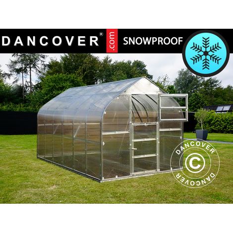 Serra in policarbonato TITAN Dome 320, 10m², 2,5x4m, Argento - Dancover (1/5)