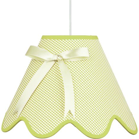 Suspension Candellux LOLA tissu vert/blanc Ø40 E27 (1/2)