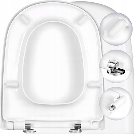 Roca Giralda WC-Sitz – 45 cm – Weiß – Antibakteriell – Leicht abnehmbar – Leiser Betrieb (1/5)