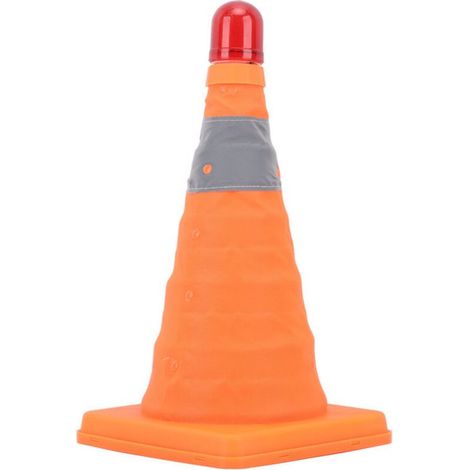 Cône de signalisation routière 30 x 19 x 19 cm, pliable, portable et réfléchissant, avec feu de signalisation LED (1/5)
