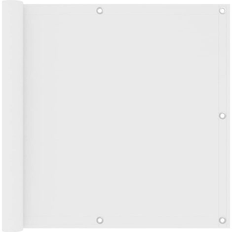 Paravento Balcone Bianco 90x400 cm in Tessuto Oxford vidaXL