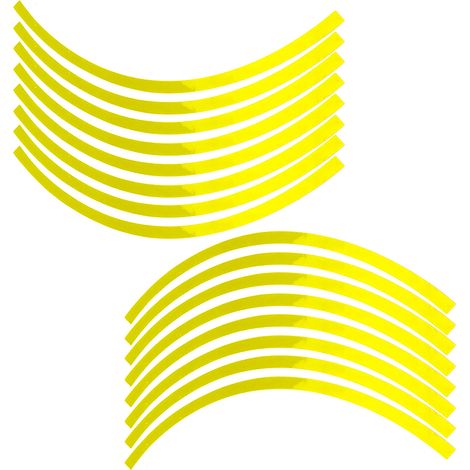 Bande adhésive décorative réfléchissante pour roues auto moto, 6 couleurs dont jaune fluorescent, film autocollant de jante (1/5)
