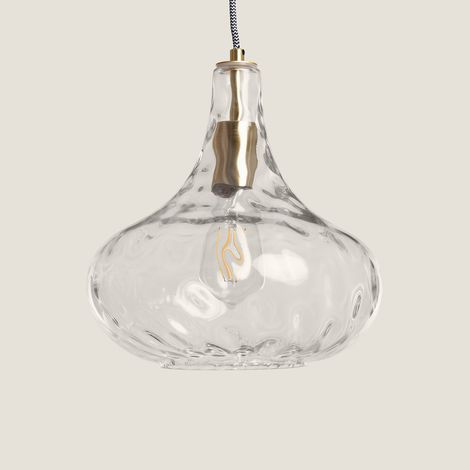 Lampada a Sospensione Vetro Tassel Trasparente