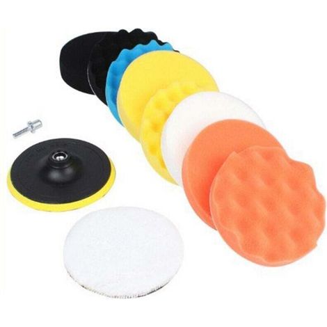 Kit de tampons de polissage pour voiture,22 pièces, Kit d'éponges de forage, mousse de scellage pour carrosserie, disques de polissage (1/4)