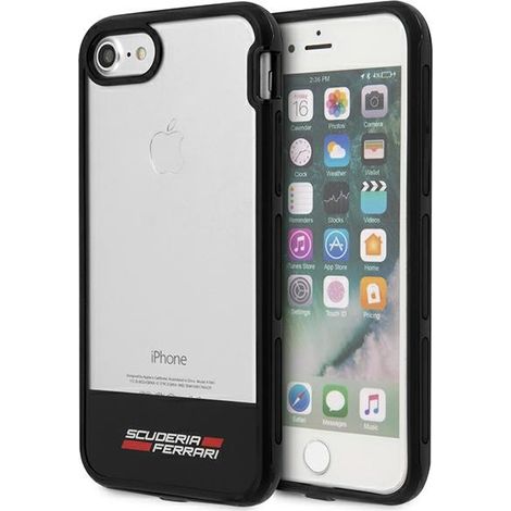Ferrari Custodia rigida FEHCP7BISBK iPhone 7/8/SE 2020 / SE 2022 nero trasparente (1/5)