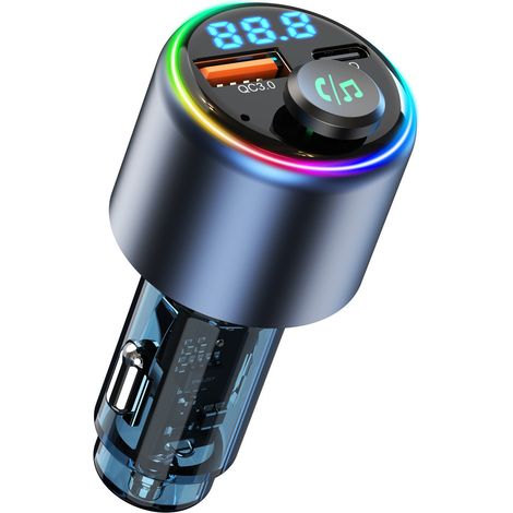 Neuer BC89 Auto-MP3-Bluetooth-Player mit QC3.0 PD-Schnellladefunktion, verlustfreier Audioqualität und Kfz-Ladegerät – Schwarz (1/3)