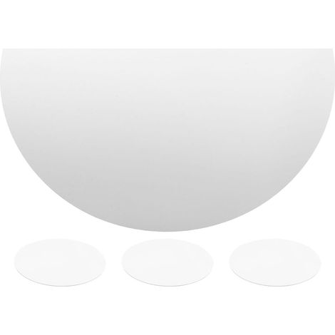 4 Pièces Plateau Miroir Rond en Acrylique Argenté, Léger et Facile à Nettoyer, pour Décoration Élégante de Table de Mariage ou Installation de Coiffeuse (1/5)