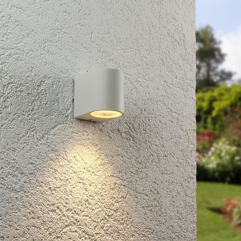 Außenleuchte Wandleuchte Frame DOWN rund für GU10 IP54 - Farbe: Weiß (1/5)