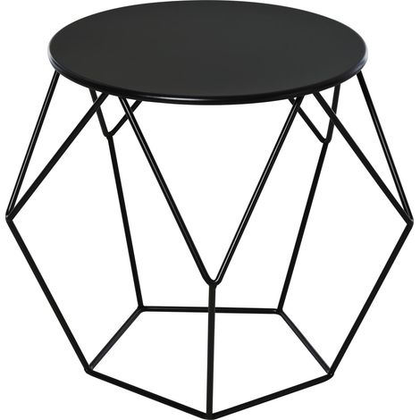 Table basse minimaliste géométrique nordique pour salon, grand plateau, acier, 54 x 54 x 44 cm (1/5)