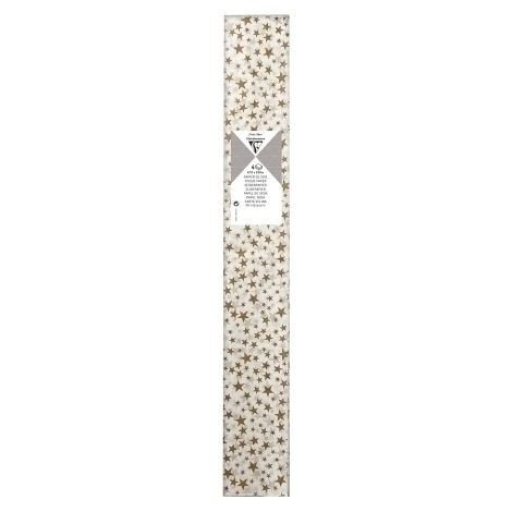 PAPEL SEDA CLAIRE 4h 50x75 ESTRELLAS DOR