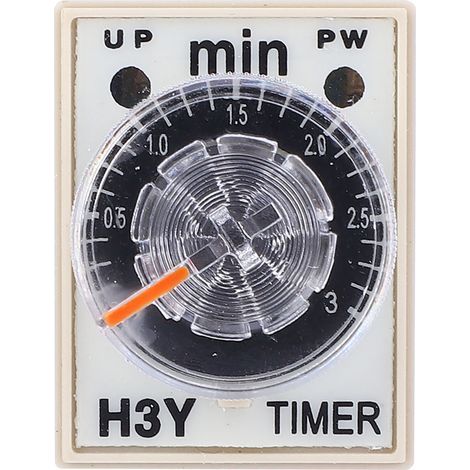 Relais Temporisateur H3Y-2 0-3 Minutes, Temporisation à la Mise Sous Tension, 8 Broches, 24V/110V/220V AC (1/5)