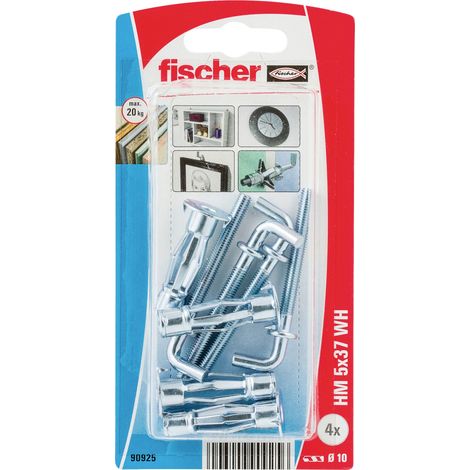 FISCHER 090925 Hohlraum Metalldübel HM 5x37 WH, 4 Stk (1/5)