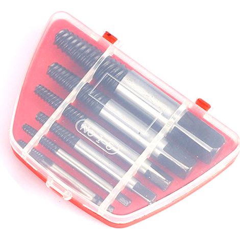 Extracteur de Vis Cassées 6 Pièces - Kit Outils Extraction Têtes de Vis Abîmées Pas Grossier et Fin, Acier Trempé Haute Résistance pour Bricolage et Réparation-lsw