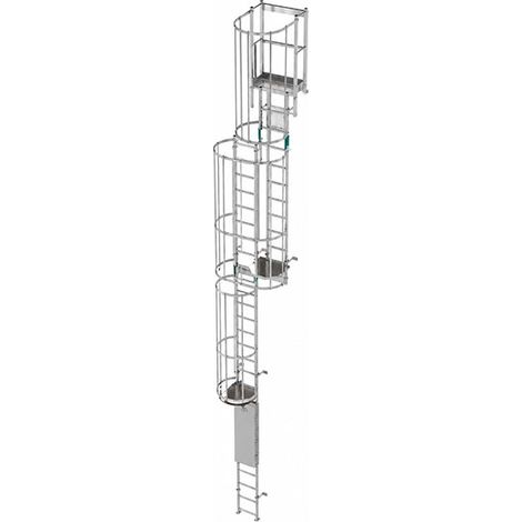 Echelle à crinoline avec porte - Hauteur à franchir de 10,22 à 11,06m - CRINO-SF/102-7872 (1/5)