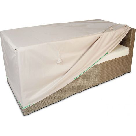 Housse de protection pour canapé de jardin 2 places – Imperméable et déperlant – 130x75x60 cm – Cordon de serrage et aérateurs anti-condensation – Cov'Up (1/5)
