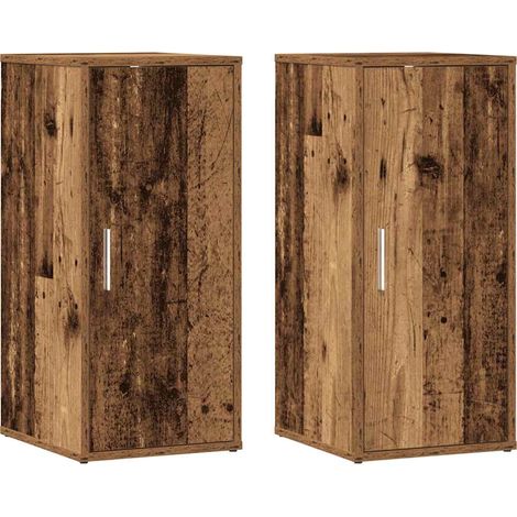 Maison Exclusive - Scarpiere 2 pz Legno Antico 32x35x70 cm in Legno Multistrato (1/5)