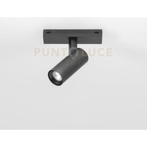 GFA1540- FARETTO LED AD INCASTRO MAGNETICO PER BINARIO 48V "GBIN30" LED 3000K 620LM 8W D.3,5CM NERO