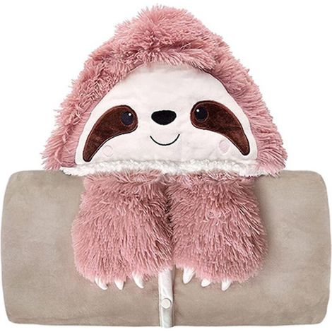 Couverture à capuche surdimensionnée à motif paresseux, respirante et portable, idéale comme cadeau pour femmes, adultes et enfants. (1/5)
