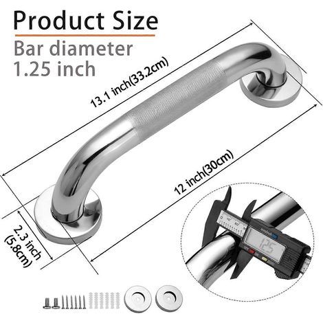 Shower Grab Bar 2 Pack 12 Inch Bathroom Grab Bar (1/4)