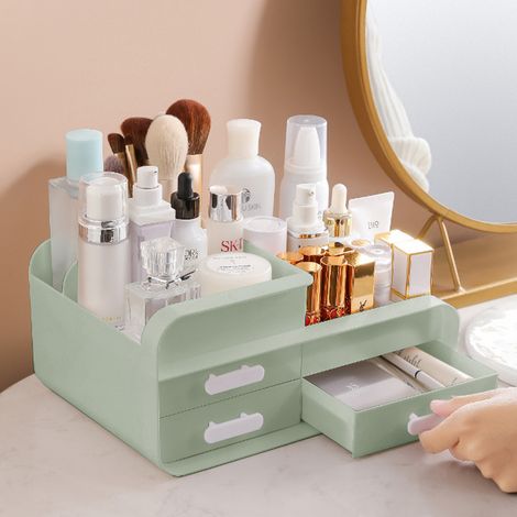 Multifunctional Plastic Desk Organizer with Drawers (1/5)
