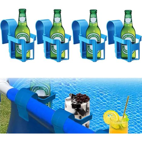 4 Stück Getränkehalter am Pool, Getränkehalter für oberirdische Schwimmbäder, Getränkehalter für Schwimmbäder, Zubehör für oberirdische Schwimmbäder, Spa-Zubehör, Poolbar