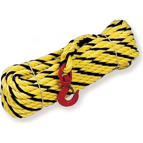Corde à poulie polypropylène Mondelin jaune/noir