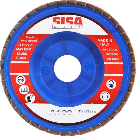 Sisa Mole DISCO LAMELLARE AL CORINDONE Ø mm. 115 - foro 22  grana 80 25.00 pz