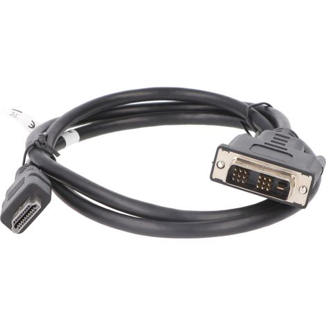 DVI-D/HDMI™-Kabel, vernickelt, DVI-D-Stecker Single-Link (18+1 pin) HDMI™-Stecker (Typ A). Kabellänge 1 m (1/5)
