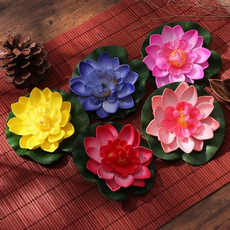 Pcs Künstliche Seerose Schwimmende Lotus Blume Teich Hause Hochzeit Decor 10cm