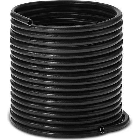 Manguera de jardín, Manguera de riego, Manguera de jardín resistente, Para regar el césped y limpiar el patio, 20 m, 1,2 cm, negra (1/5)