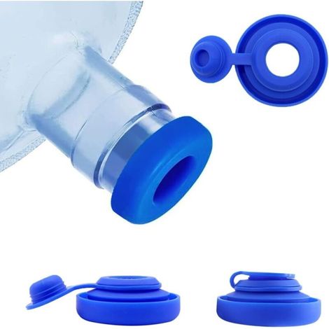 Set mit 3 Ersatz-Silikonverschlüssen für Wasserflaschen, passend für Öffnungen von 5 bis 6 cm, auslaufsicher und wiederverwendbar (1/5)