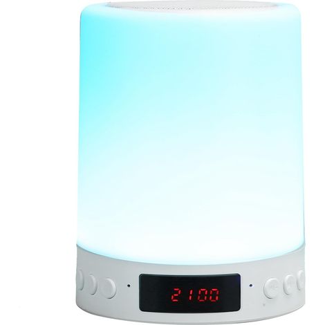 parleur Veilleuse Cadeaux pour Adolescentes, Lampe Horloge Intelligente pour, Radio-réveil Portables (1/5)