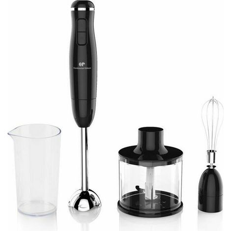 Batidora de inmersión Continental Edison CEHB01 400 W Negro 550 ml + picador 600 ml (1/5)