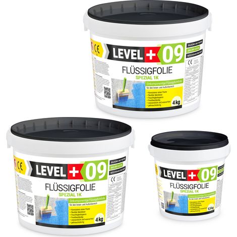 LEVEL+ Flüssigfolie Abdichtung Dichtfolie Flexibel L+09 - 9,5KG