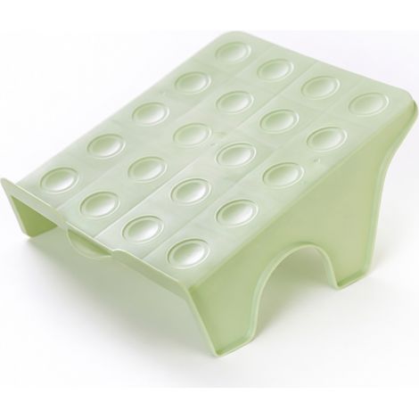 Etagere a chaussures double niveau, plastique, vert nordique, 1 p (1/5)