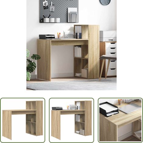 Bureau moderne - Bureau Chêne Sonoma 108 x 55 x 103.5 cm Bois d'ingénierie (1/5)