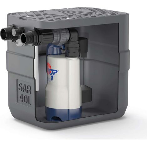Pedrollo – Station de relevage eaux pluviales 40L – Débit 4,8m³/h – Hauteur manométrique 6m – Compact 41x31x41cm – Pompe professionnelle (1/6)