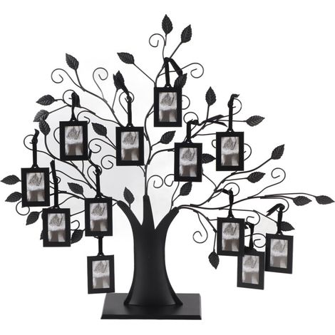 Arbre d'affichage de cadre de Photos de famille à la mode avec des cadres de photos suspendus décor à la maison M (1/5)