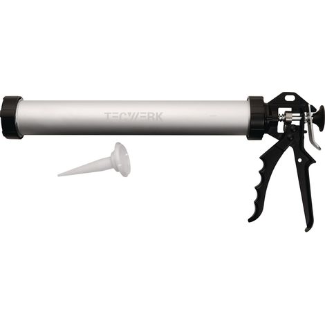 Pistolet à calfeutrer professionnel Handfugenpistole Profi fermé pour cartouches de 310ml/sacs jusqu'à 600ml TECWERK (1/2)