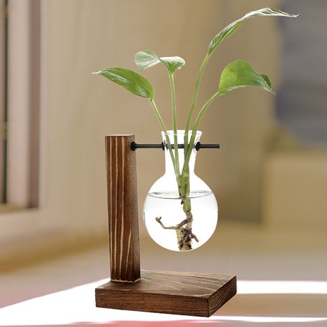 Vase rétro bois - décoration d'intérieur - ambiance cosy pour maison - bois naturel de qualité - style épuré et contemporain (1/5)